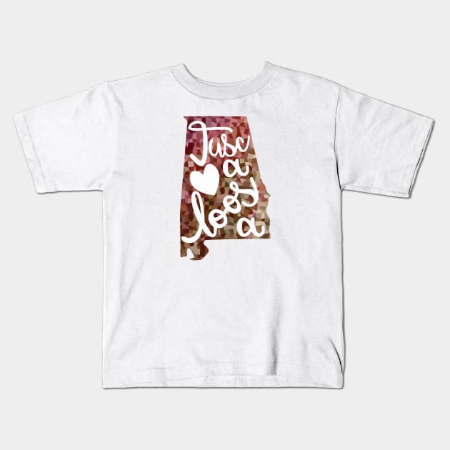 Tuscaloosa Alabama Map Kids T-Shirt by candhdesigns